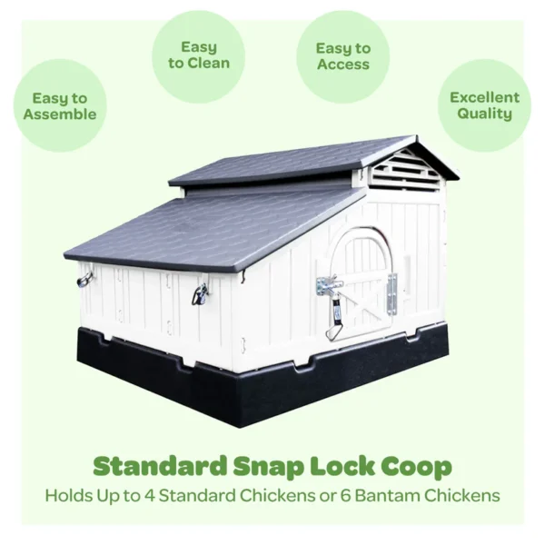 Snap Lock Formex Chicken Coop, Standard White (Up to 4 Chickens) - Image 3